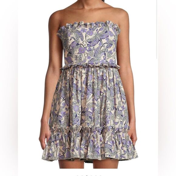 Água Bendita Strapless Dress